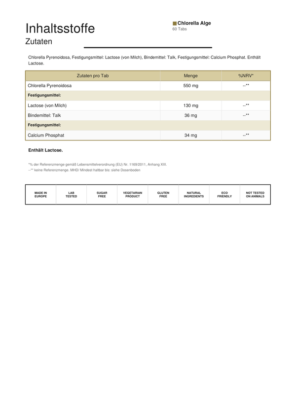 CHLORELLA blau grüne alge