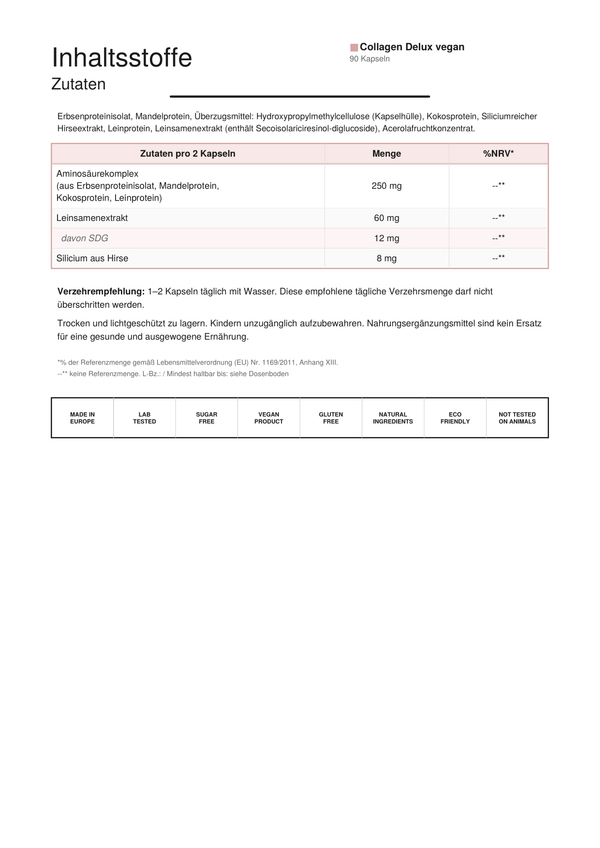 Collagen Delux – vegan