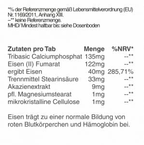 Eisen 40mg vegan